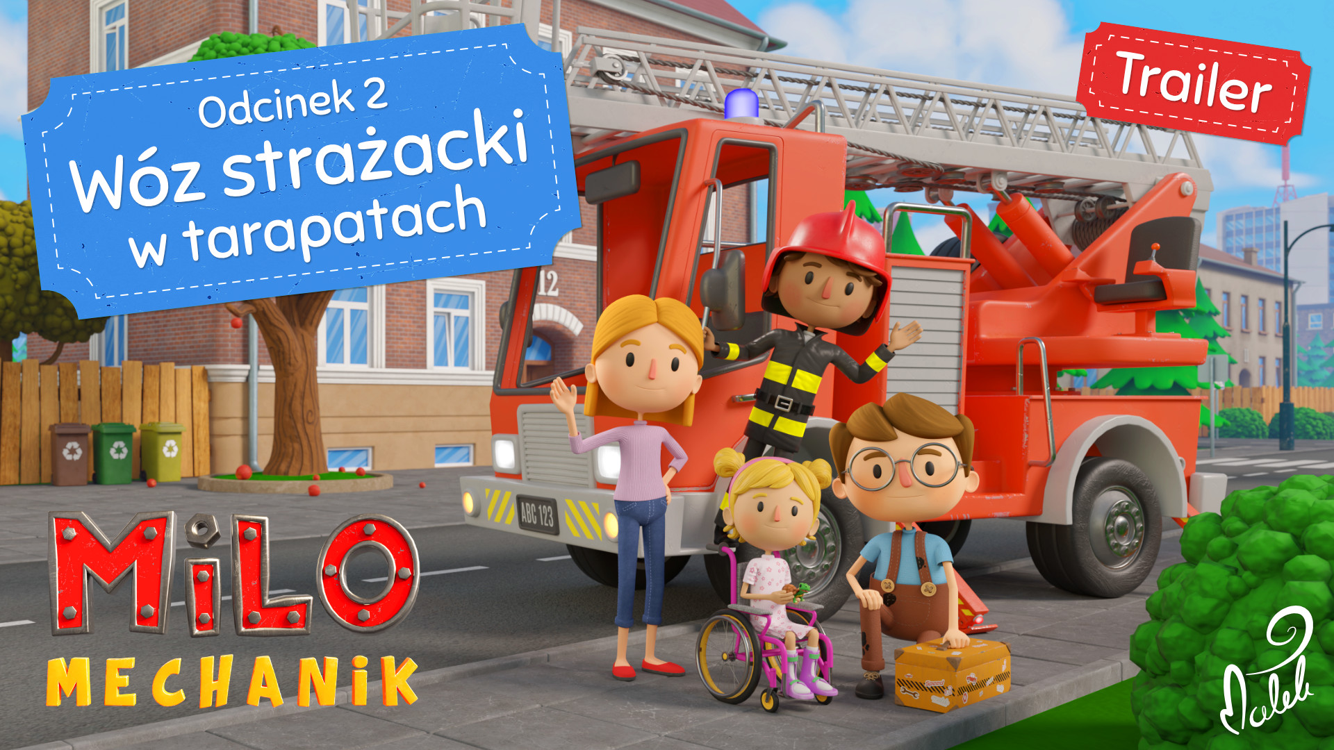 Milo Mechanik - Wóz strażacki w tarapatach - film dla maluchów 2+