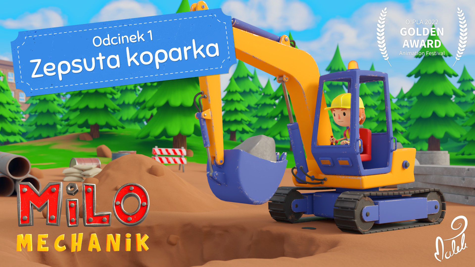 Milo Mechanik - Zepsuta koparka - film dla maluchów 2+