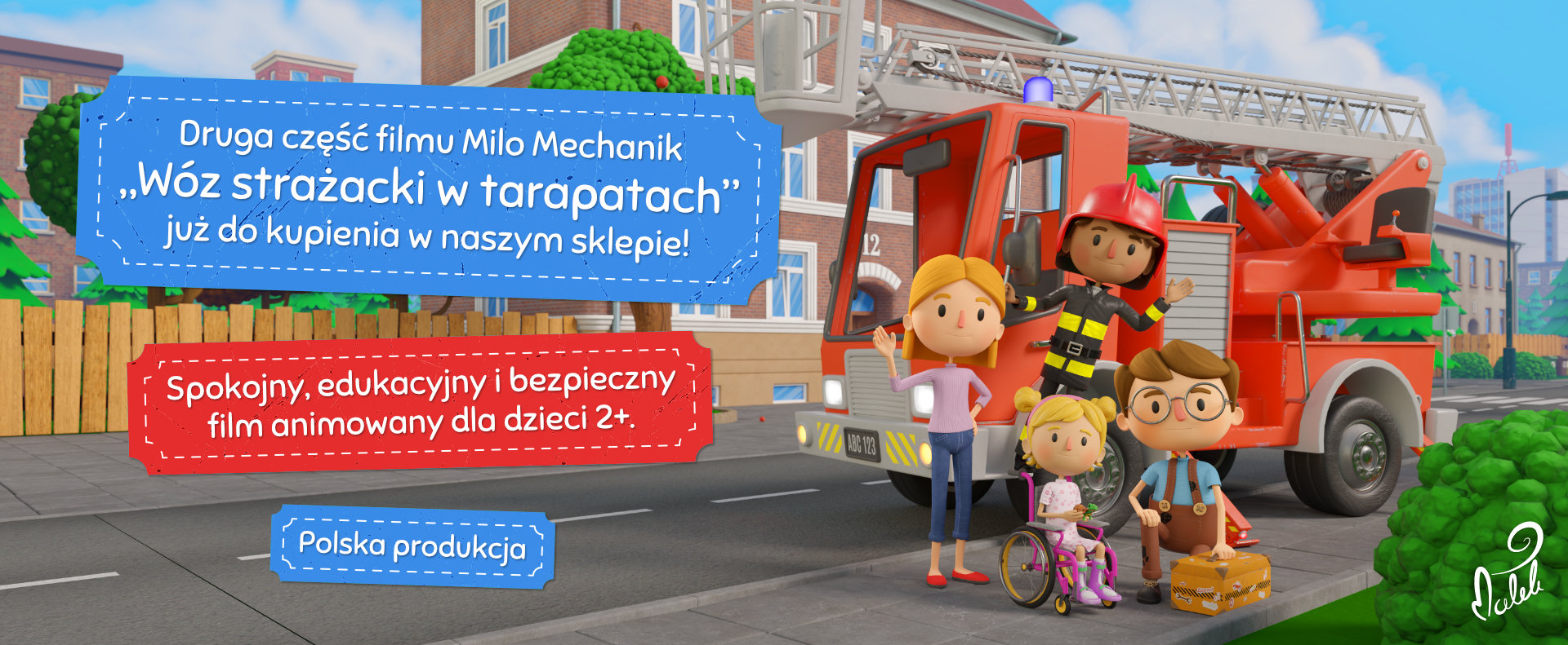 Zapraszamy do oglądania drugiej części filmu dla dzieci - Milo Mechanik - Wóz strażacki w tarapatach - Odcinek 2