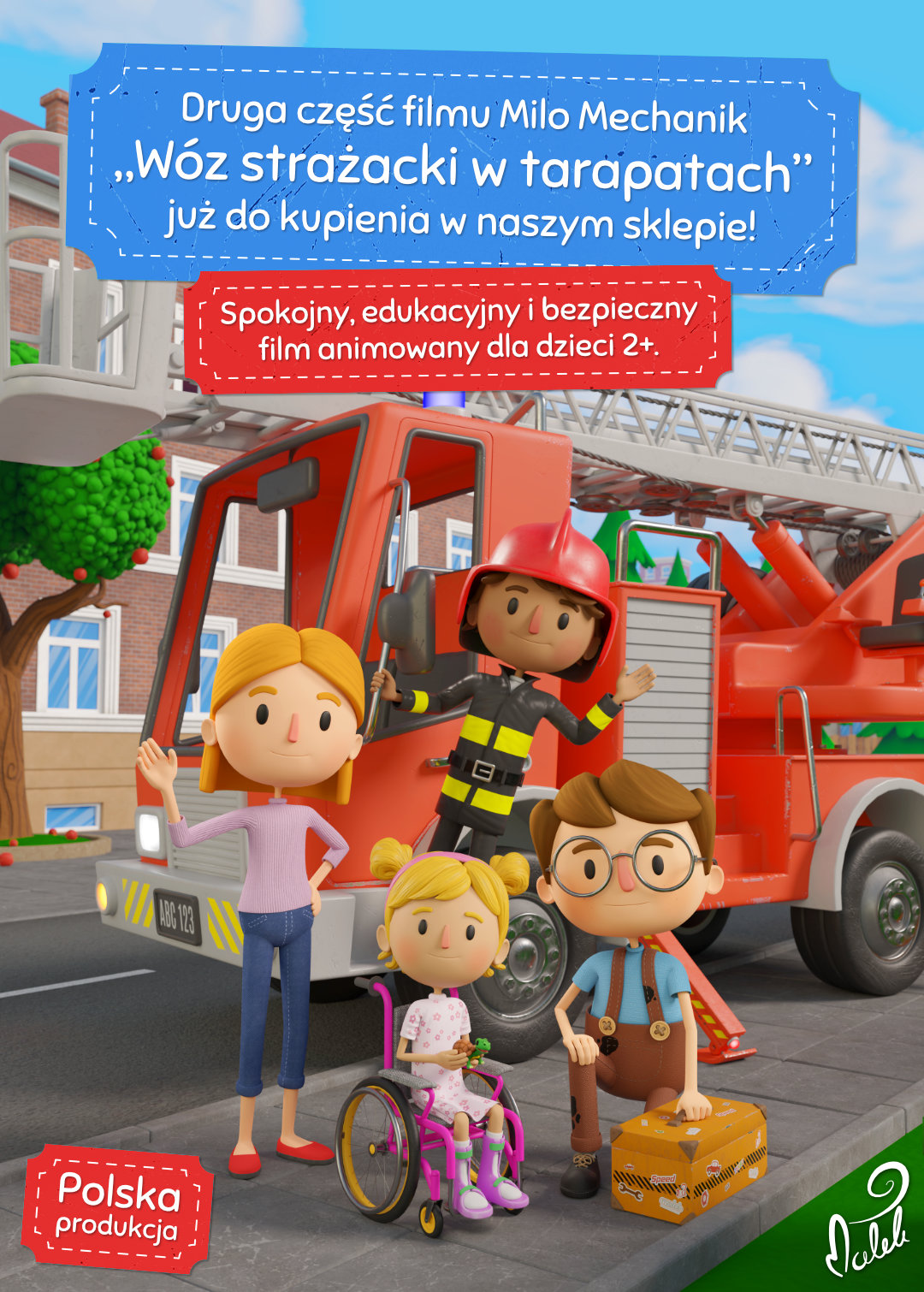 Zapraszamy do oglądania drugiej części filmu dla dzieci - Milo Mechanik - Wóz strażacki w tarapatach - Odcinek 2